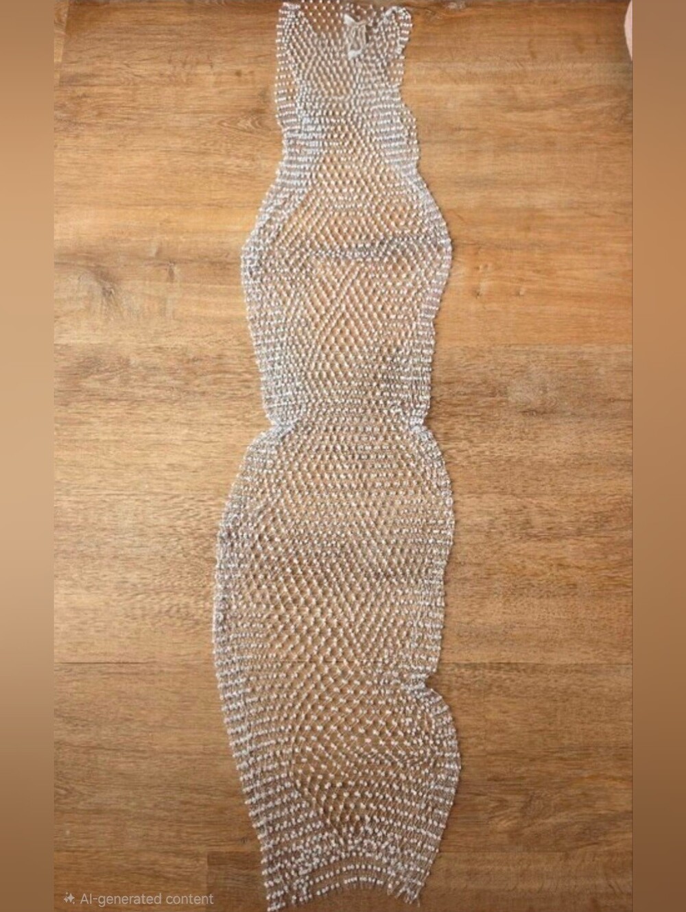 12th Tribe White Rhinestone Mesh Dress Size M